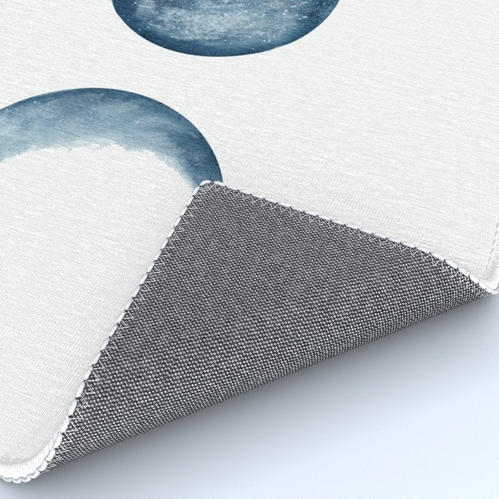 Blue Moon Phases Watercolor Rug Gallery Image 4