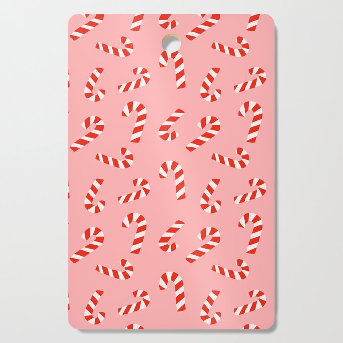 Candy Canes - Pink Cutting Board Gallery Image 1