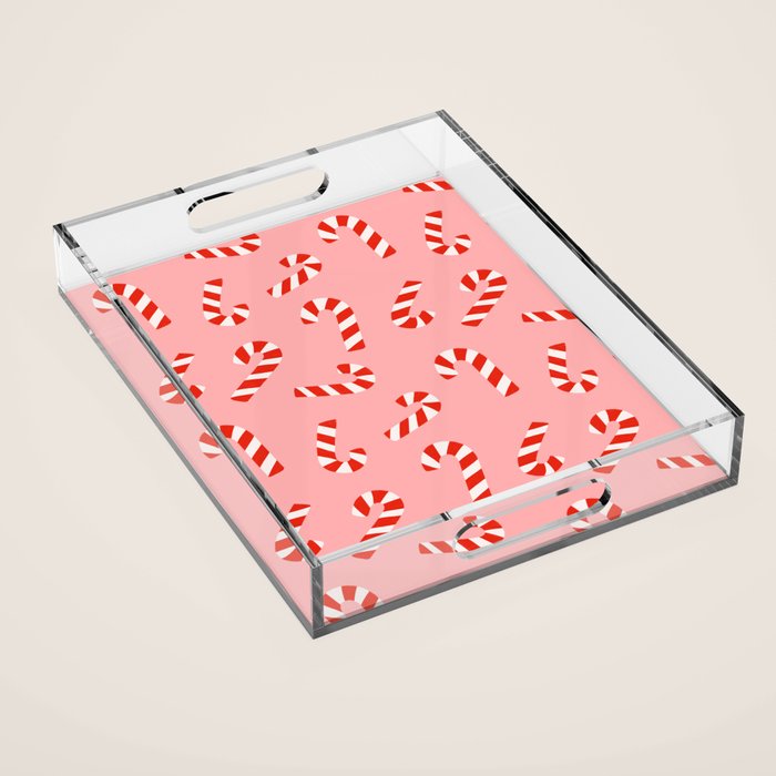 Candy Canes - Pink Acrylic Tray Gallery Image 1