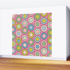 Happy Flowers Pink Pastel Spring Pattern Wall Mural Gallery Image 2