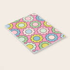 Happy Flowers Pink Pastel Spring Pattern Notebook Gallery Image 3
