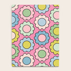 Happy Flowers Pink Pastel Spring Pattern Notebook Gallery Image 4