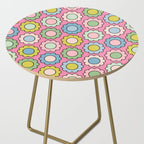 Happy Flowers Pink Pastel Spring Pattern Side Table Gallery Image 2