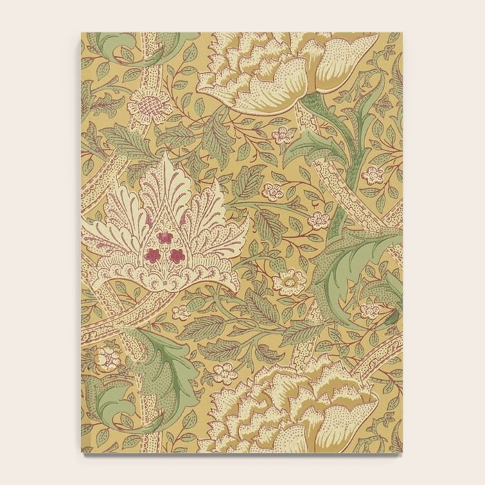William Morris Windrush Gold Thyme Green Vintage Pattern Notebook Gallery Image 4