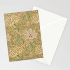 William Morris Windrush Gold Thyme Green Vintage Pattern Stationery Card Gallery Image 2