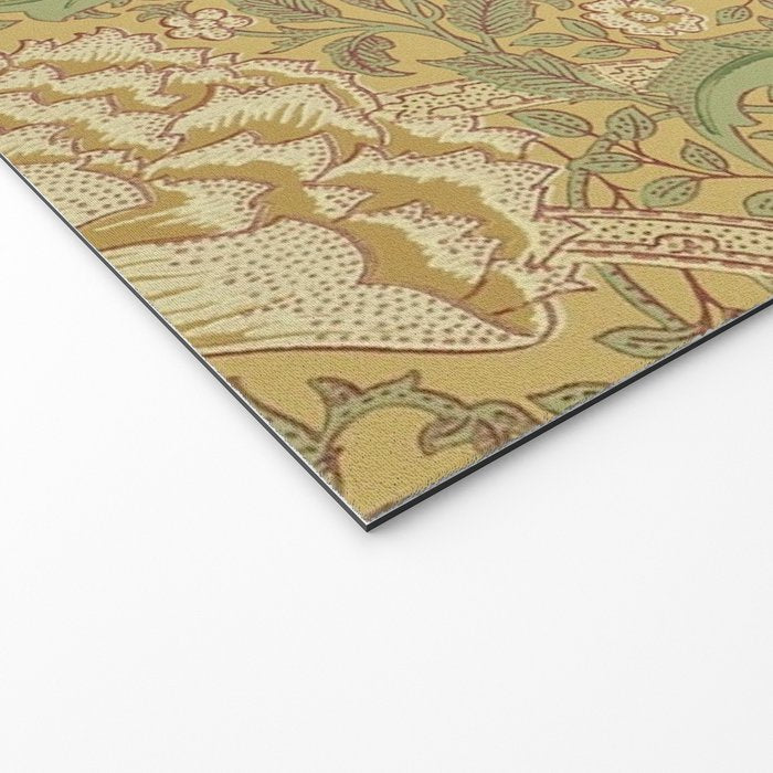 William Morris Windrush Gold Thyme Green Vintage Pattern Welcome Mat Gallery Image 2