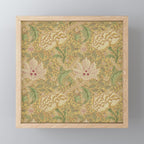 William Morris Windrush Gold Thyme Green Vintage Pattern Mini Art Print Gallery Image 1
