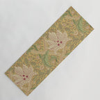 William Morris Windrush Gold Thyme Green Vintage Pattern Yoga Mat Gallery Image 1