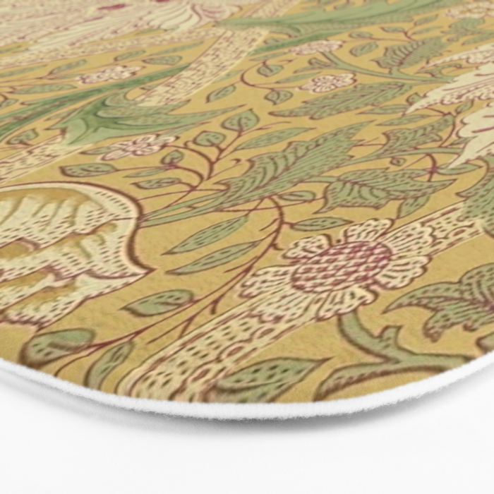 William Morris Windrush Gold Thyme Green Vintage Pattern Bath Mat Gallery Image 3