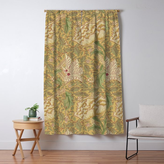 William Morris Windrush Gold Thyme Green Vintage Pattern Window Curtain Gallery Image 5