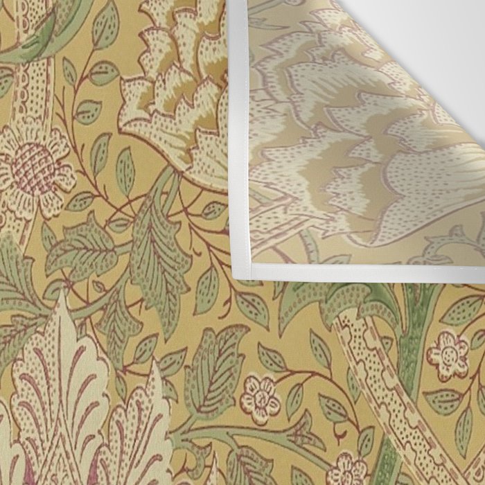 William Morris Windrush Gold Thyme Green Vintage Pattern Wall Tapestry Gallery Image 3