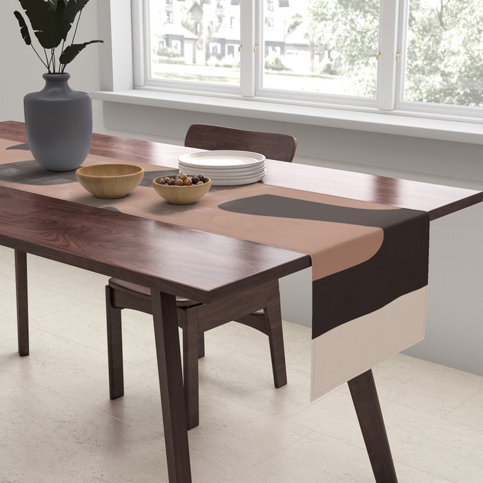 Modern Abstract Minimal Shapes 117a Table Runner Gallery Image 2
