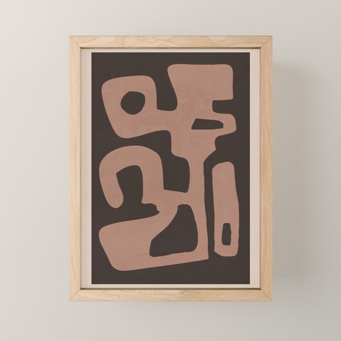 Modern Abstract Minimal Shapes 117a Mini Art Print Gallery Image 1