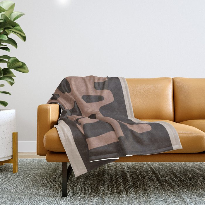 Modern Abstract Minimal Shapes 117a Throw Blanket Gallery Image 1