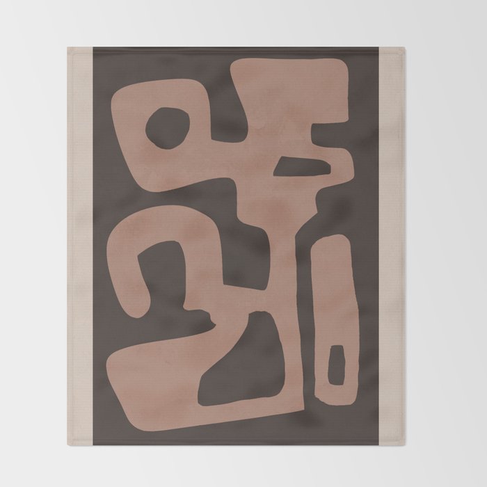 Modern Abstract Minimal Shapes 117a Throw Blanket Gallery Image 2