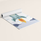 Space rocket print with planets and stars, perfect for an outer space nursery or kids room Yoga Mat Gallery Image 2