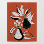 Line Art Pears 2 Poster Gallery Image 4