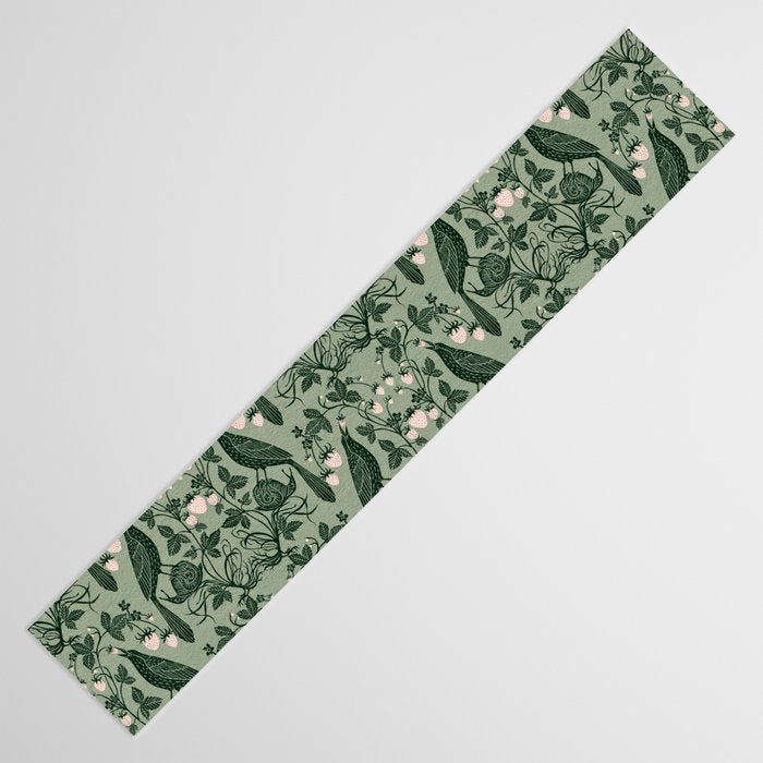 Birds and Snails with Strawberries Table Runner Gallery Image 3