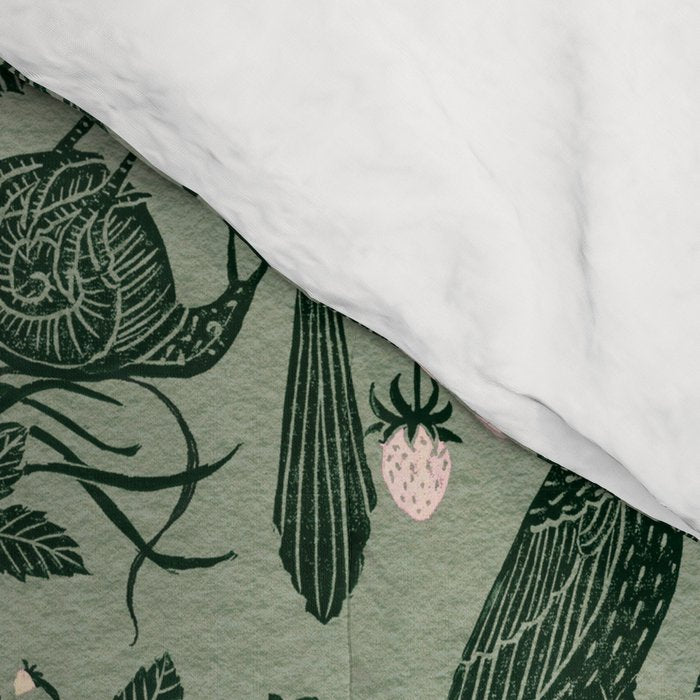 Birds and Snails with Strawberries Comforter Gallery Image 4