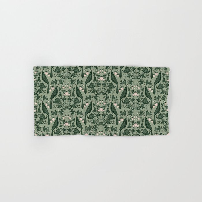 Birds and Snails with Strawberries Bath Towel Gallery Image 1