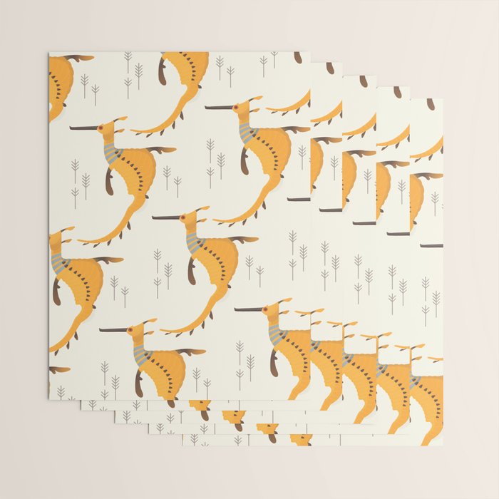 Weedy Seadragon, Marine Animal of Victoria, Australia Wrapping Paper Gallery Image 3