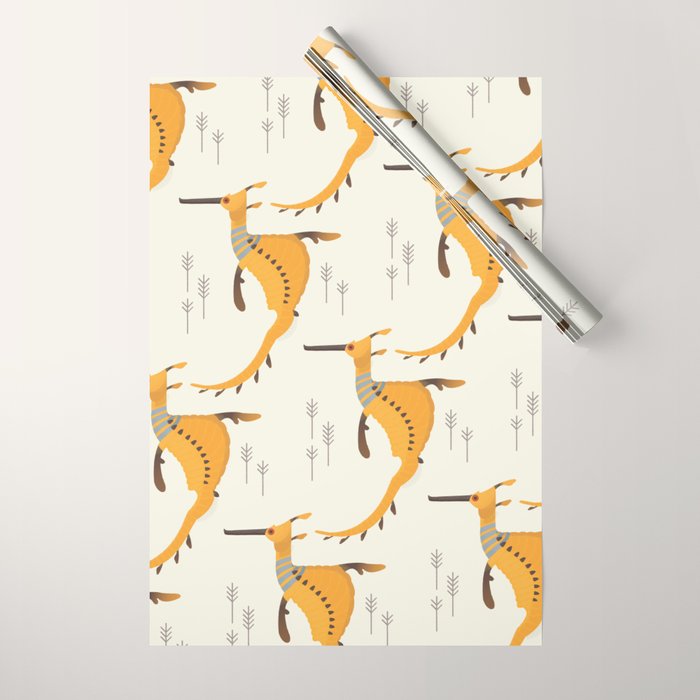 Weedy Seadragon, Marine Animal of Victoria, Australia Wrapping Paper Gallery Image 1
