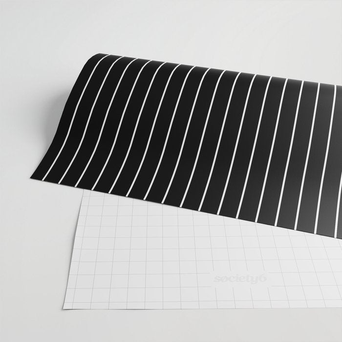 Minimal Arch III Black and White Modern Geometric Lines Wrapping Paper Gallery Image 2