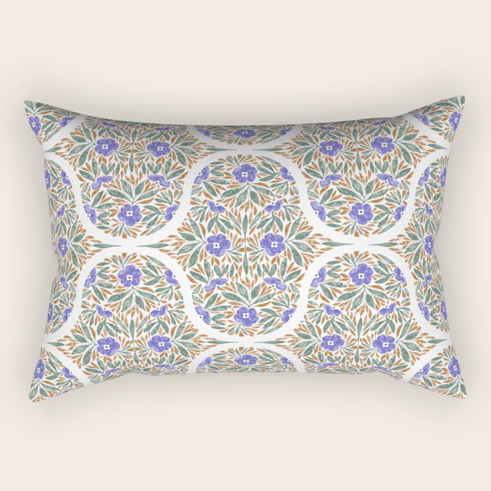 Elegant Flora Artistry Rectangular Pillow Gallery Image 1