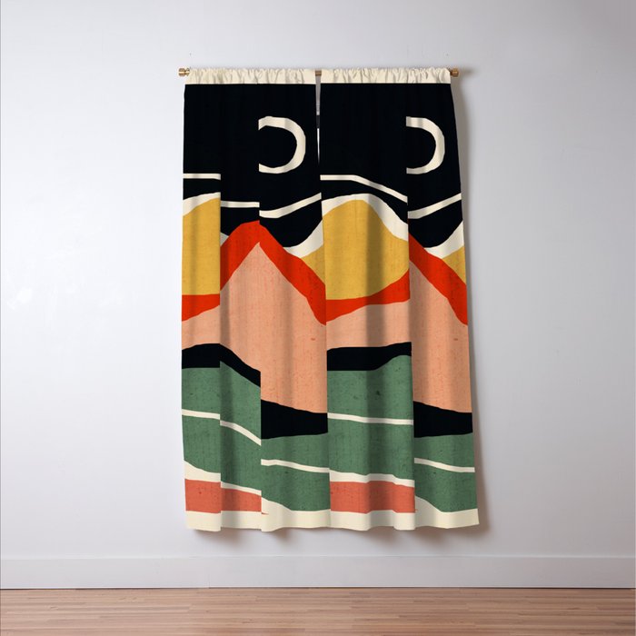 Abstract Art Landscape 48 Window Curtain Gallery Image 3