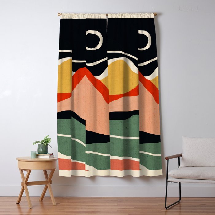 Abstract Art Landscape 48 Window Curtain Gallery Image 5