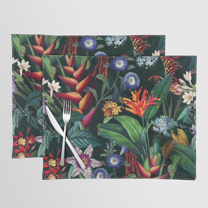 Tropical Flora - Night Placemat Gallery Image 1