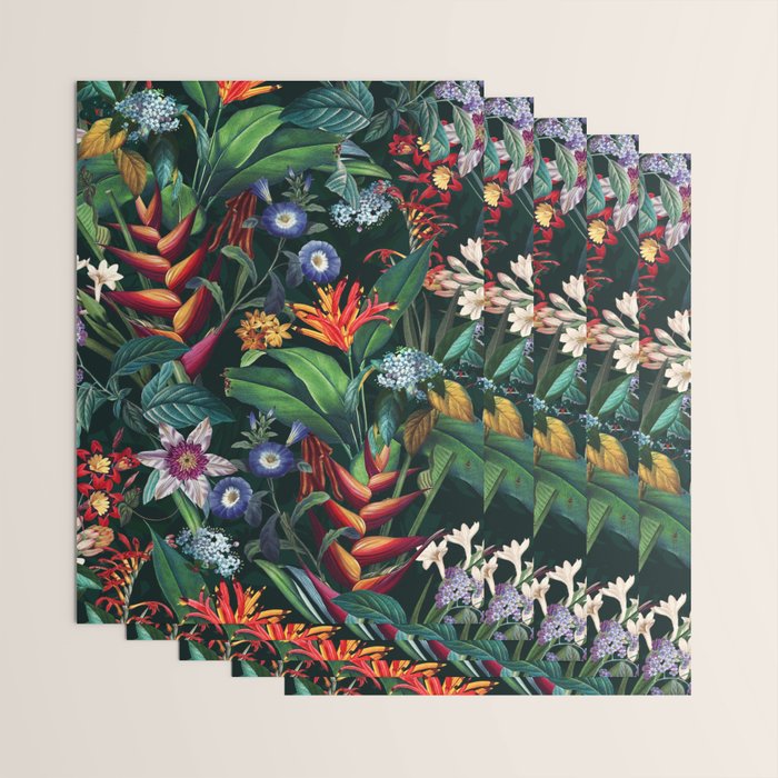 Tropical Flora - Night Wrapping Paper Gallery Image 3