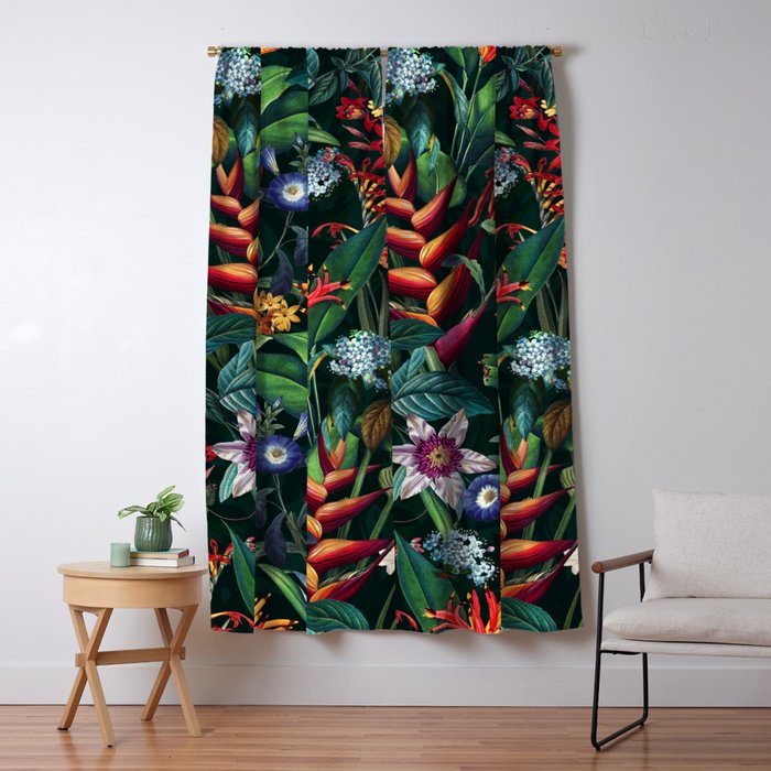 Tropical Flora - Night Window Curtain Gallery Image 5
