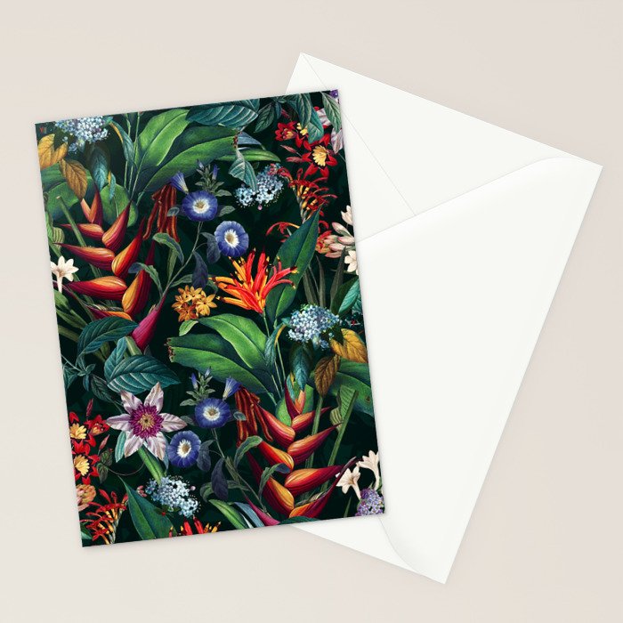 Tropical Flora - Night Stationery Card Gallery Image 2