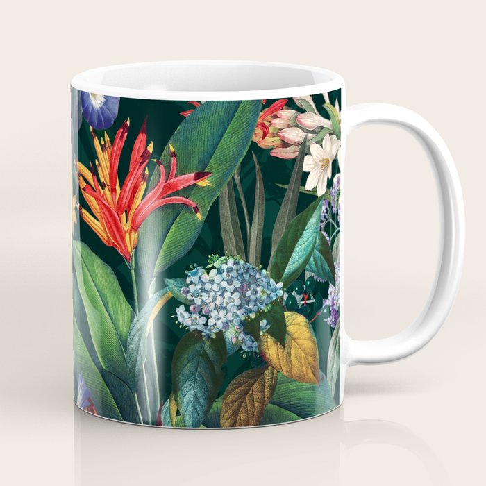 Tropical Flora - Night Coffee Mug Gallery Image 1