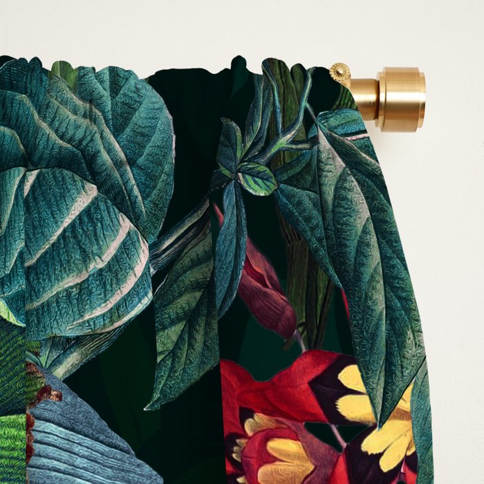 Tropical Flora - Night Window Curtain Gallery Image 2
