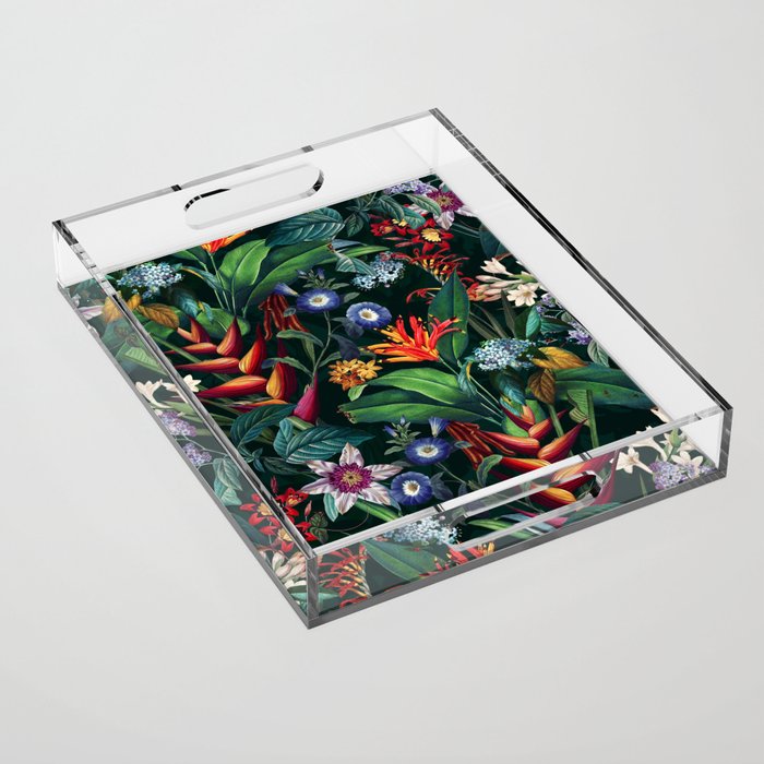 Tropical Flora - Night Acrylic Tray Gallery Image 1