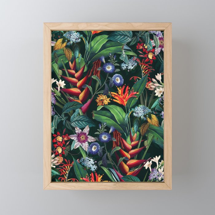 Tropical Flora - Night Mini Art Print Gallery Image 1