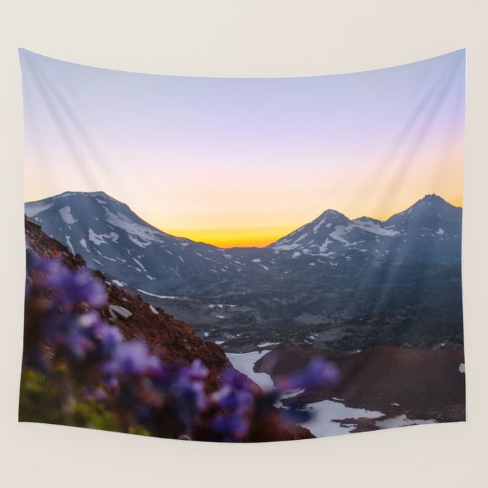 3 Sisters Sunset Wall Tapestry Gallery Image 1