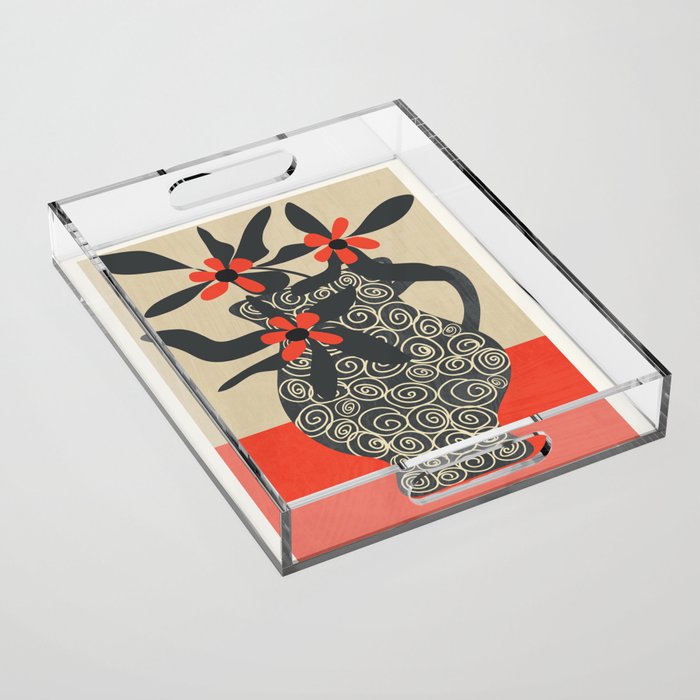 Modern Bloom 3 Acrylic Tray Gallery Image 1