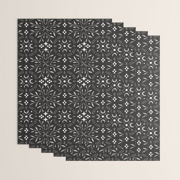Mystical mosaic lunar phases BN Wrapping Paper Gallery Image 3