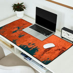 Aesthetic Grunge Copper and Teal Green Rust Desk Mat Gallery Image 2
