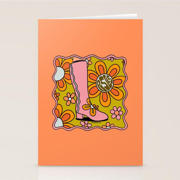 Pisces Groovy Boots Stationery Card Gallery Image 2