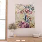 Antique French Gobelins Floral Textile Print Wall Tapestry Gallery Image 2