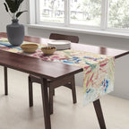Antique French Gobelins Floral Textile Print Table Runner Gallery Image 2