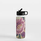 Antique French Gobelins Floral Textile Print Water Bottle Gallery Image 1