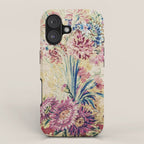 Antique French Gobelins Floral Textile Print iPhone Case Gallery Image 1