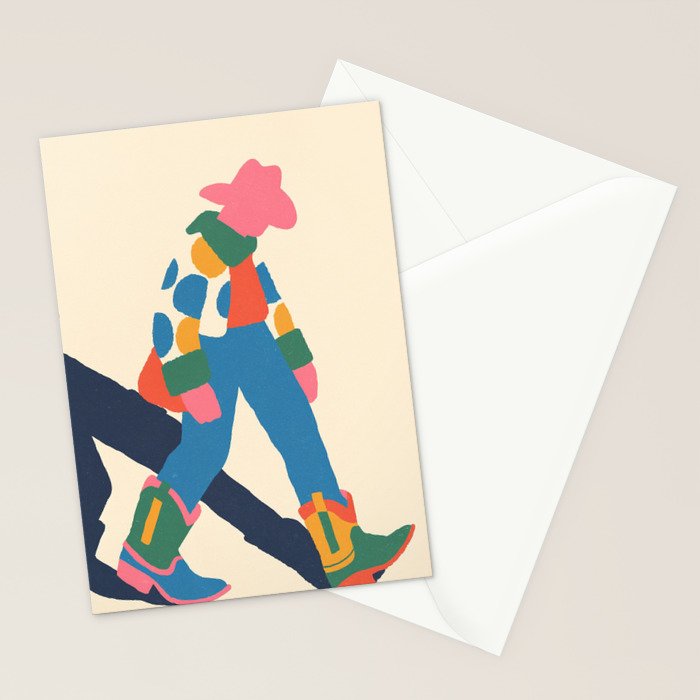 Color Block Cowboy Stroll Stationery Card Gallery Image 2