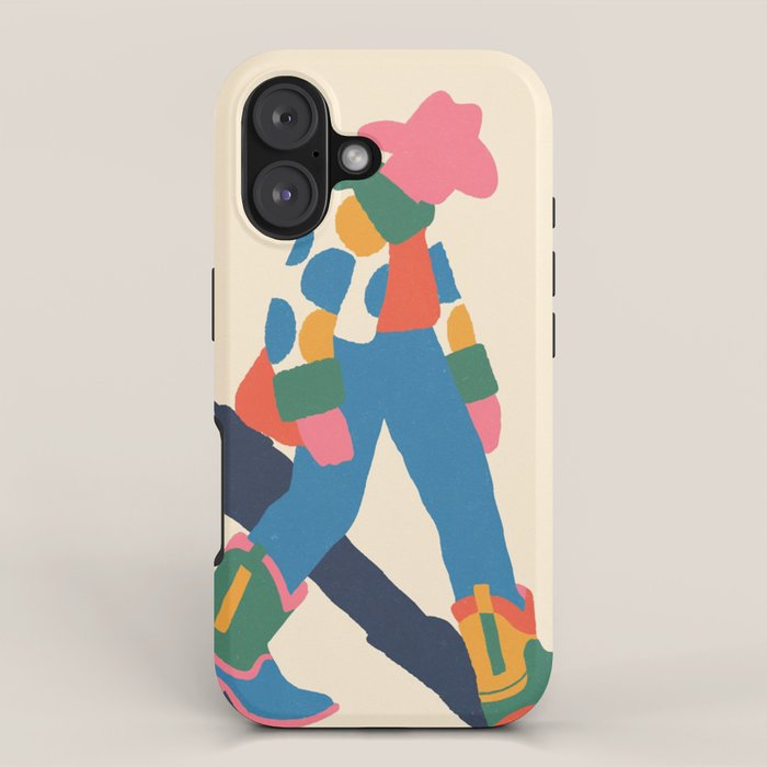 Color Block Cowboy Stroll iPhone Case Gallery Image 1