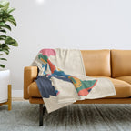 Color Block Cowboy Stroll Throw Blanket Gallery Image 1